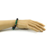 Exclusive bracelet &quot;Duet&quot; Malachite, Tourmaline, silver