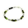 Exclusive bracelet &quot;Duet&quot; Labrador, jade facet, silver