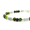 Exclusive bracelet &quot;Duet&quot; Labrador, jade facet, silver