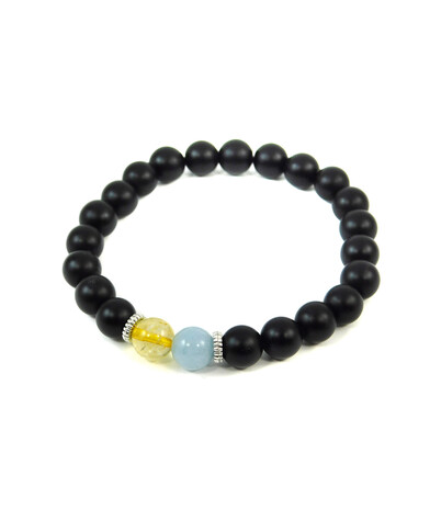 Exclusive bracelet "Azov" Shungite, Citrine, Aquamarine