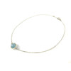 Aquamarine faceted choker necklace, silver