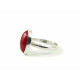 Coral silver ring