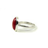 Coral silver ring