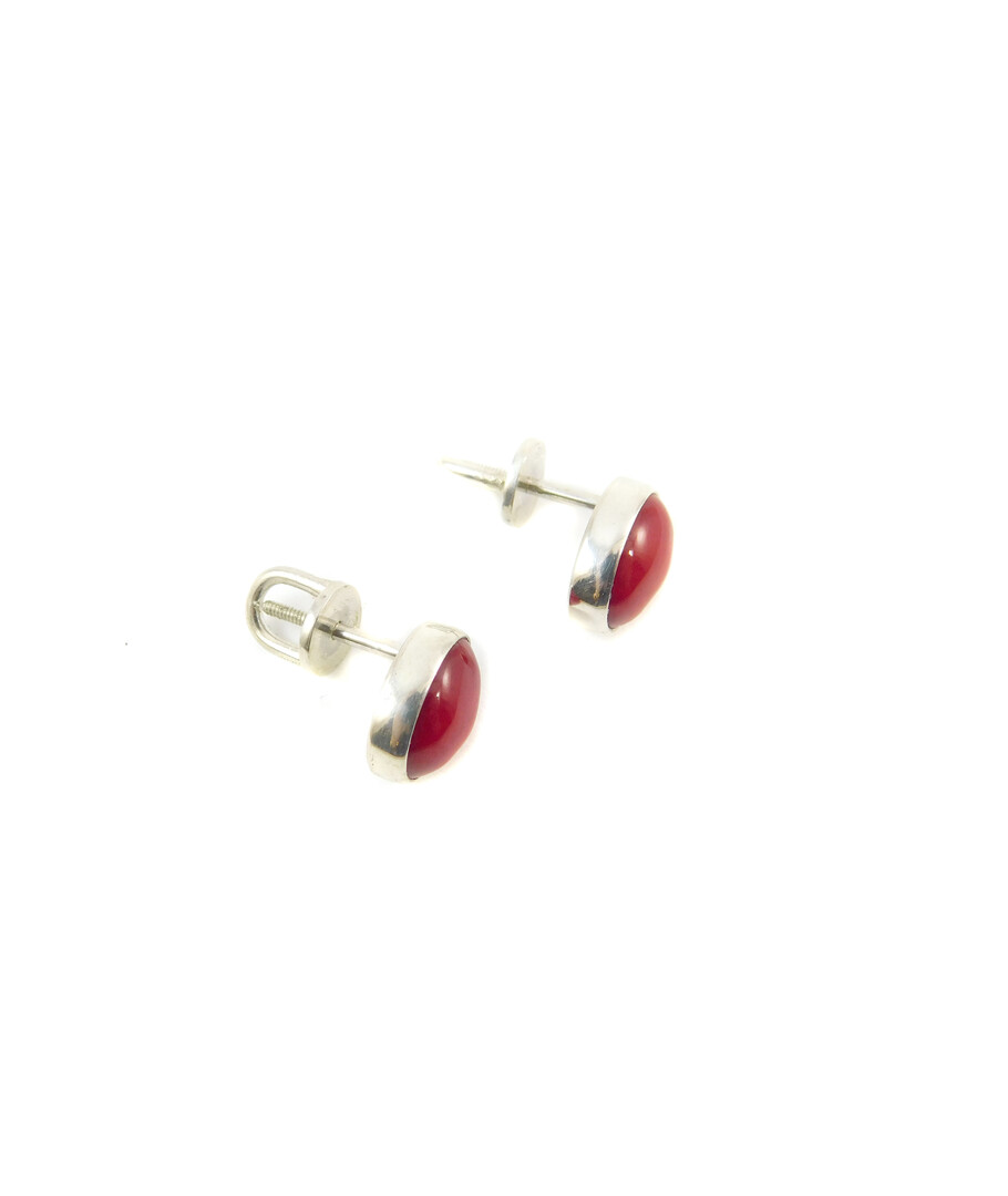 Stud earrings Coral, silver