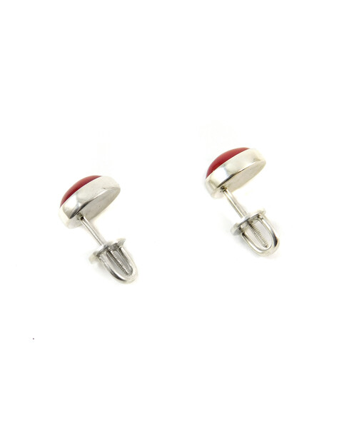 Stud earrings Coral, silver