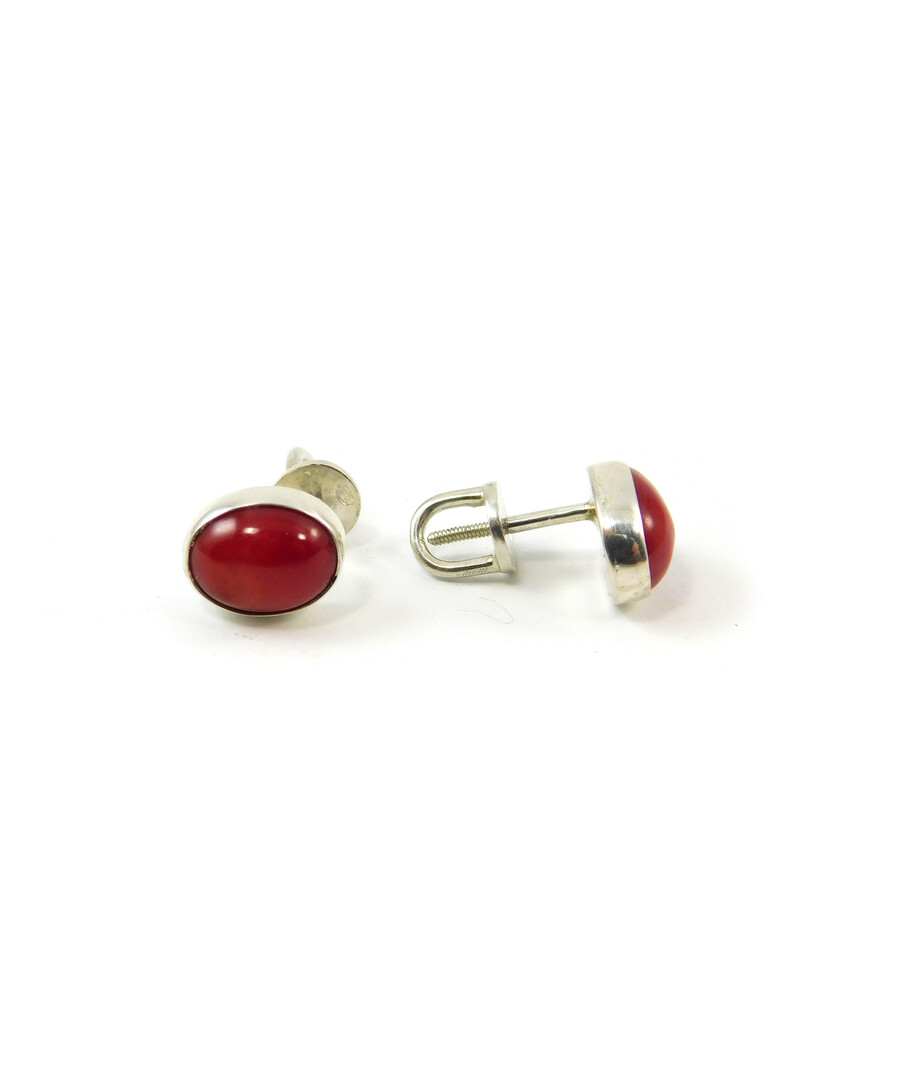 Stud earrings Coral, silver