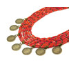 Exclusive necklace &quot;Grandma&#039;s dowry&quot; Coral, 7 rows