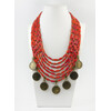 Exclusive necklace &quot;Grandma&#039;s dowry&quot; Coral, 7 rows