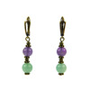 Exclusive earrings &quot;Hutsul motifs&quot; Jade, Amethyst