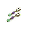 Exclusive earrings &quot;Hutsul motifs&quot; Jade, Amethyst