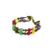 Exclusive bracelet &quot;Hutsul motifs&quot; Jade, Amethyst, Citrine, Coral, 2 rows