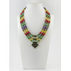 Exclusive necklace &quot;Hutsul motifs&quot; Jade, Amethyst, Citrine, Coral, 3 rows