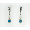 Exclusive earrings &quot;Blue Star&quot; Agate, Adular