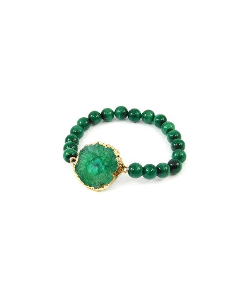 Exclusive Malachite "Friend" bracelet