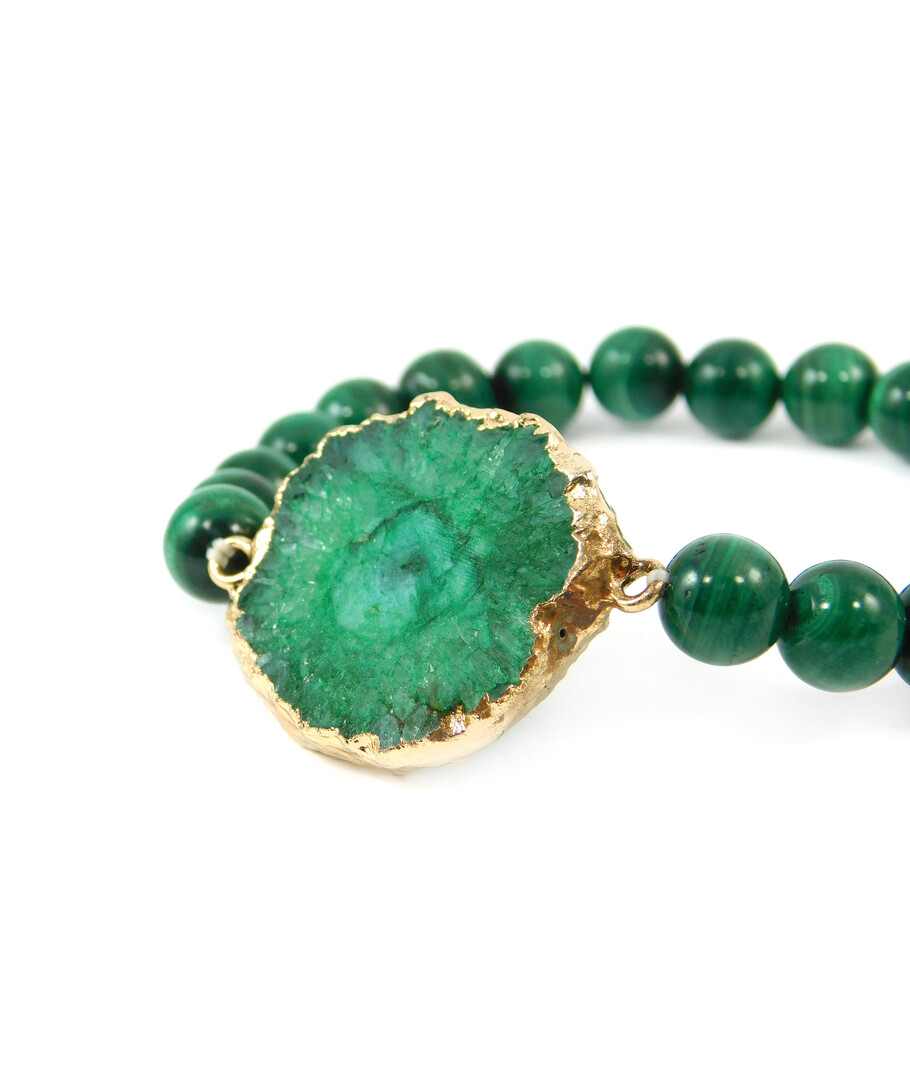 Exclusive Malachite "Friend" bracelet