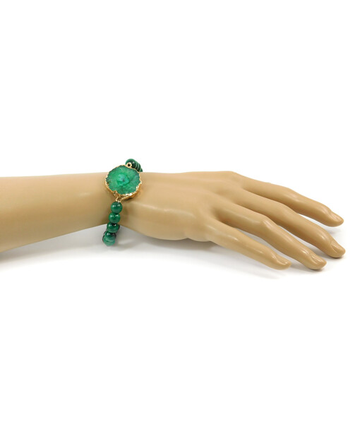 Exclusive Malachite "Friend" bracelet