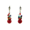 Earrings &quot;Vyshyvanka&quot; Coral, silver Eng