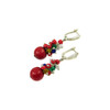 Earrings &quot;Vyshyvanka&quot; Coral, silver Eng