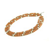 Exclusive necklace &quot;Aurika&quot; Sunstone, Pearls, 3 rows