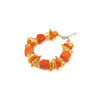 Exclusive bracelet &quot;Panyanochka&quot; Coral tail, Citrine crumb, clasp