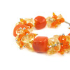 Exclusive bracelet &quot;Panyanochka&quot; Coral tail, Citrine crumb, clasp