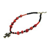 Exclusive necklace &quot;Novelia&quot; Coral, rondel, shungite, rondel