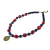 Exclusive necklace &quot;Catherine&quot; coral, lapis lazuli