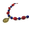 Exclusive necklace &quot;Catherine&quot; coral, lapis lazuli