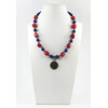 Exclusive necklace &quot;Catherine&quot; coral, lapis lazuli