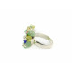 Ring "Embroidery" Citrine, jade crumb, silver