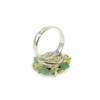 Ring &quot;Embroidery&quot; Citrine, jade crumb, silver