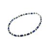 Exclusive necklace &quot;Neptune&quot; lapis lazuli barrel, hematite, puck, coral white rondel