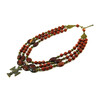 Exclusive necklace &quot;Yastina&quot;, jasper, oval, 3 rows