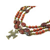 Exclusive necklace &quot;Yastina&quot;, jasper, oval, 3 rows