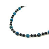 Exclusive necklace &quot;Aquaman&quot; Apatite, Hematite cube, Agate rondel