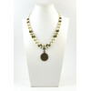 Exclusive necklace &quot;Agness&quot; White coral, rondel, 2 rows