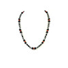 Exclusive necklace &quot;Lava&quot; Shungite, Hematite barrel, Coral rondel