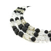 Exclusive necklace &quot;Prima donna&quot; Lava, Rock crystal, 3 rows