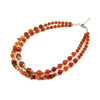 Exclusive necklace &quot;Sol&quot; Carnelian, crumb, 2 rows