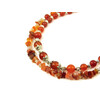 Exclusive necklace &quot;Sol&quot; Carnelian, crumb, 2 rows