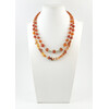 Exclusive necklace &quot;Sol&quot; Carnelian, crumb, 2 rows