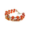 Exclusive bracelet &quot;Solya&quot; Carnelian, crumb, 2 rows