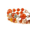 Exclusive bracelet &quot;Solya&quot; Carnelian, crumb, 2 rows