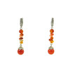 Exclusive earrings &quot;Solya&quot; carnelian, crumb