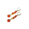 Exclusive earrings &quot;Solya&quot; carnelian, crumb