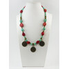 Exclusive necklace &quot;Caribbean Treasures&quot; Turquoise, Coral galtovka