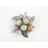 Exclusive brooch &quot;Shine&quot; Sugar quartz, Mother of pearl crumb