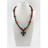 Exclusive necklace &quot;Baghira&quot; Coral, Garnet