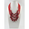 Exclusive necklace &quot;Valide&quot; Coral, 5 rows