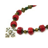 Exclusive necklace &quot;Magnificent century&quot; Zoisite, Coral galtovka